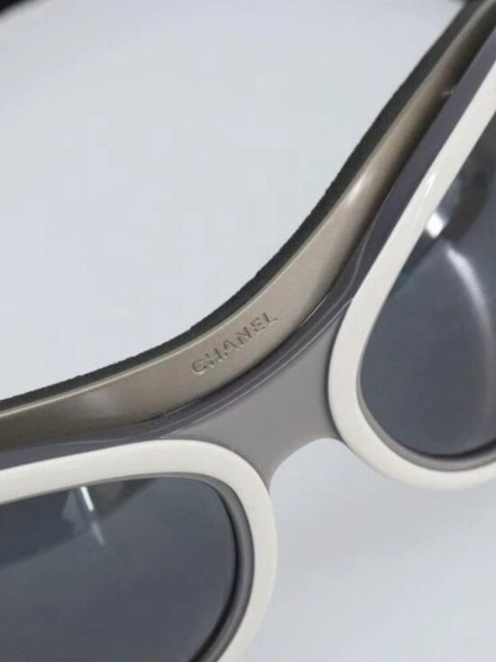 CHANEL Goggles Sunglasses plastic Black CC Auth SW1992 main image 12